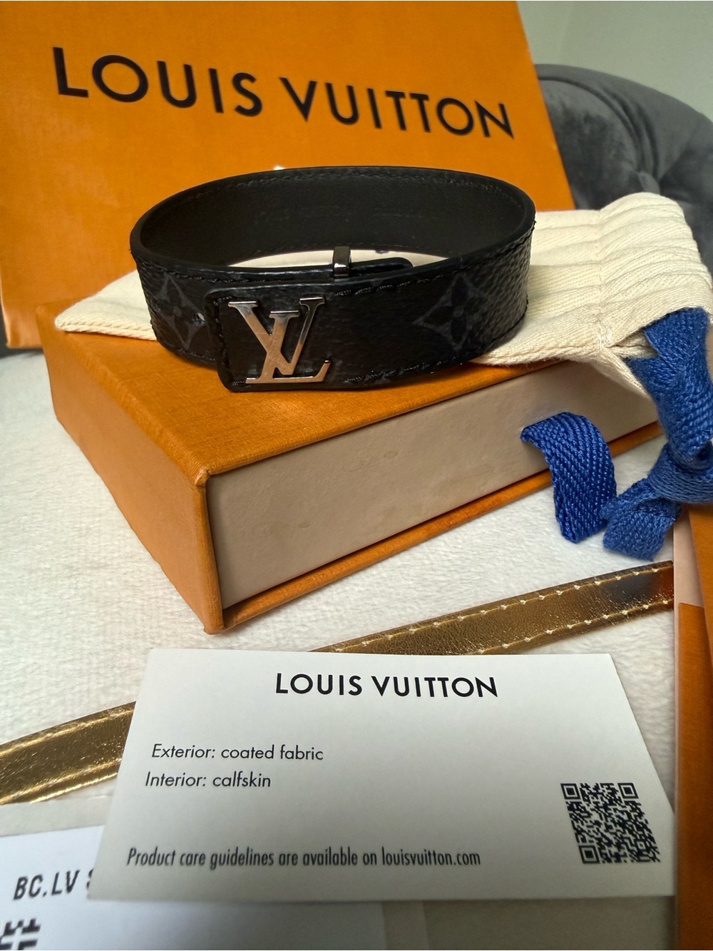 Louis Vuitton Brown Monogram Canvas LV Buckle Bracelet - Picture 3 of 16
